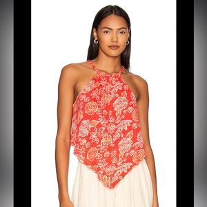 NWT Free People Daisy Tank in Strawberry Rose, Small